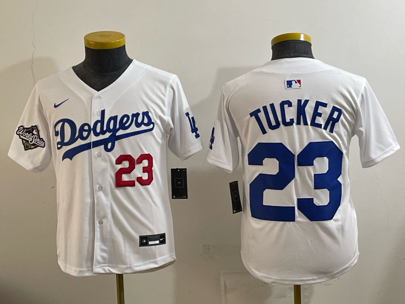 youth 2026 Los Angeles Dodgers #23 Tucker White Game Nike MLB Jersey 007->youth mlb jersey->Youth Jersey